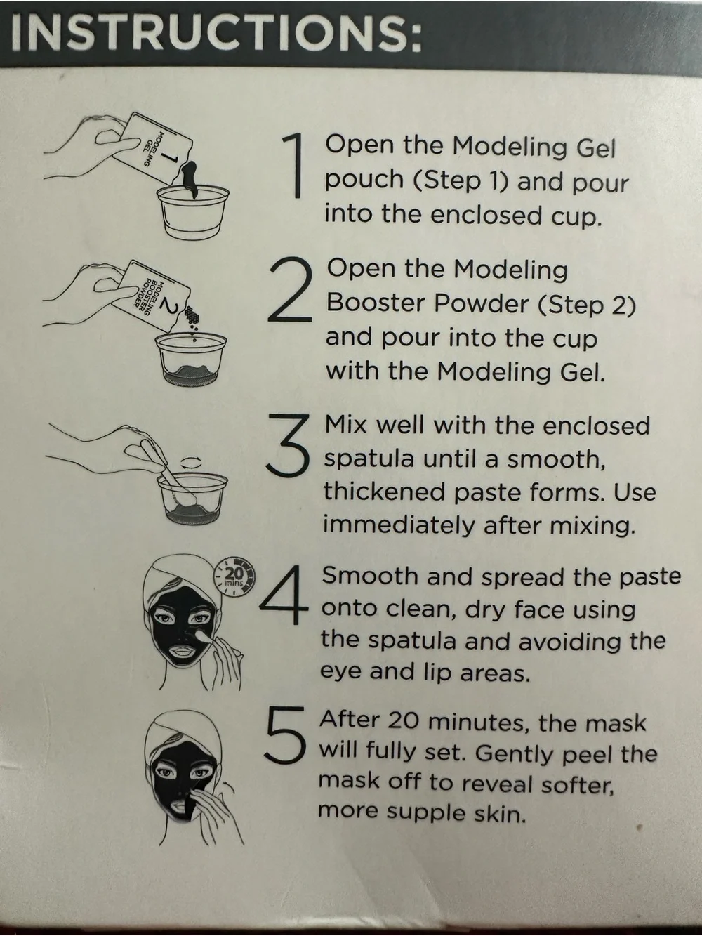 Miss Spa Charcoal Detox Modeling Mask Set - Black Clarifying Mask - Picture 3 of 4